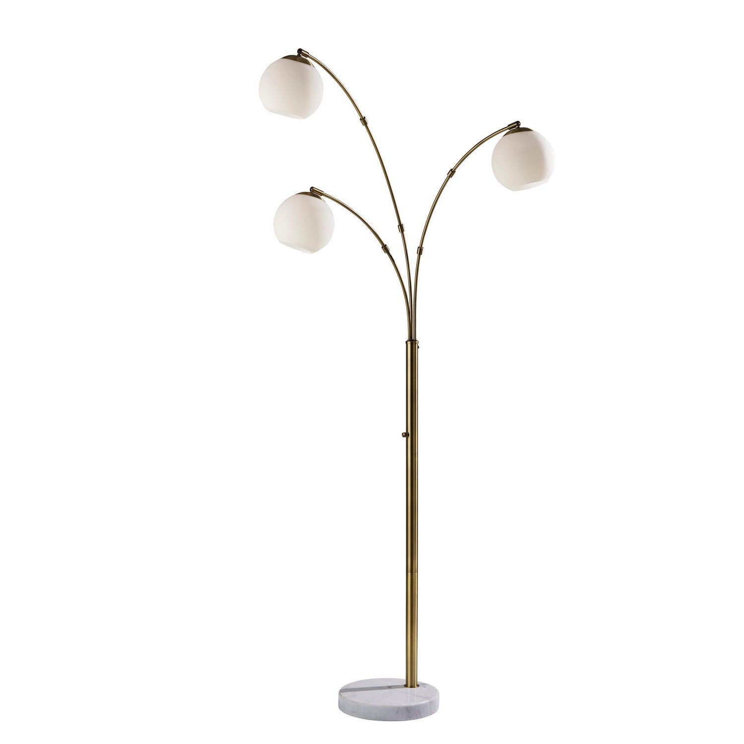 Adesso Home - 4316-21 - Three Light Arc Lamp - Remi - Antique Brass