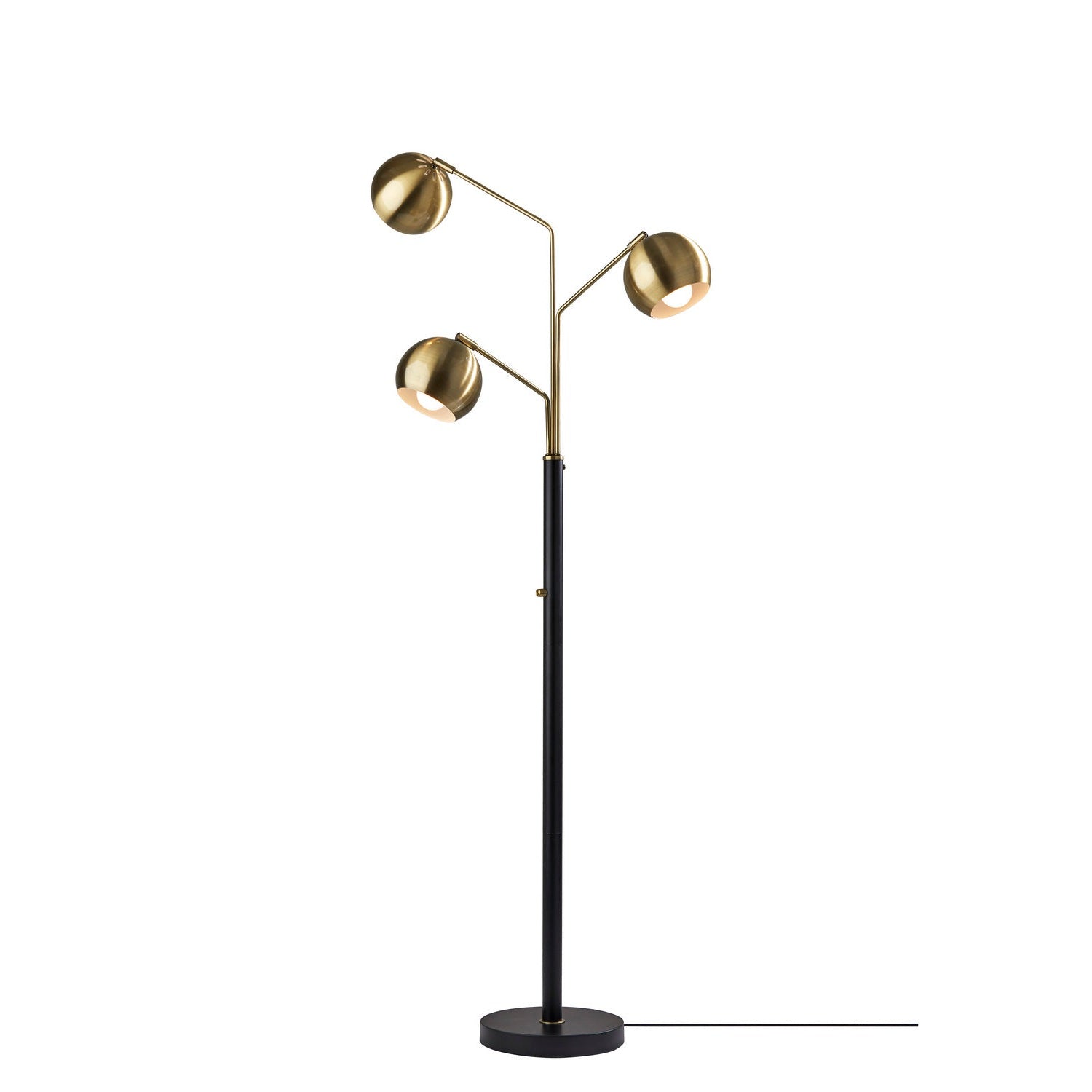 Adesso Home - 5139-21 - Three Light Tree Lamp - Emerson - Black & Antique Brass