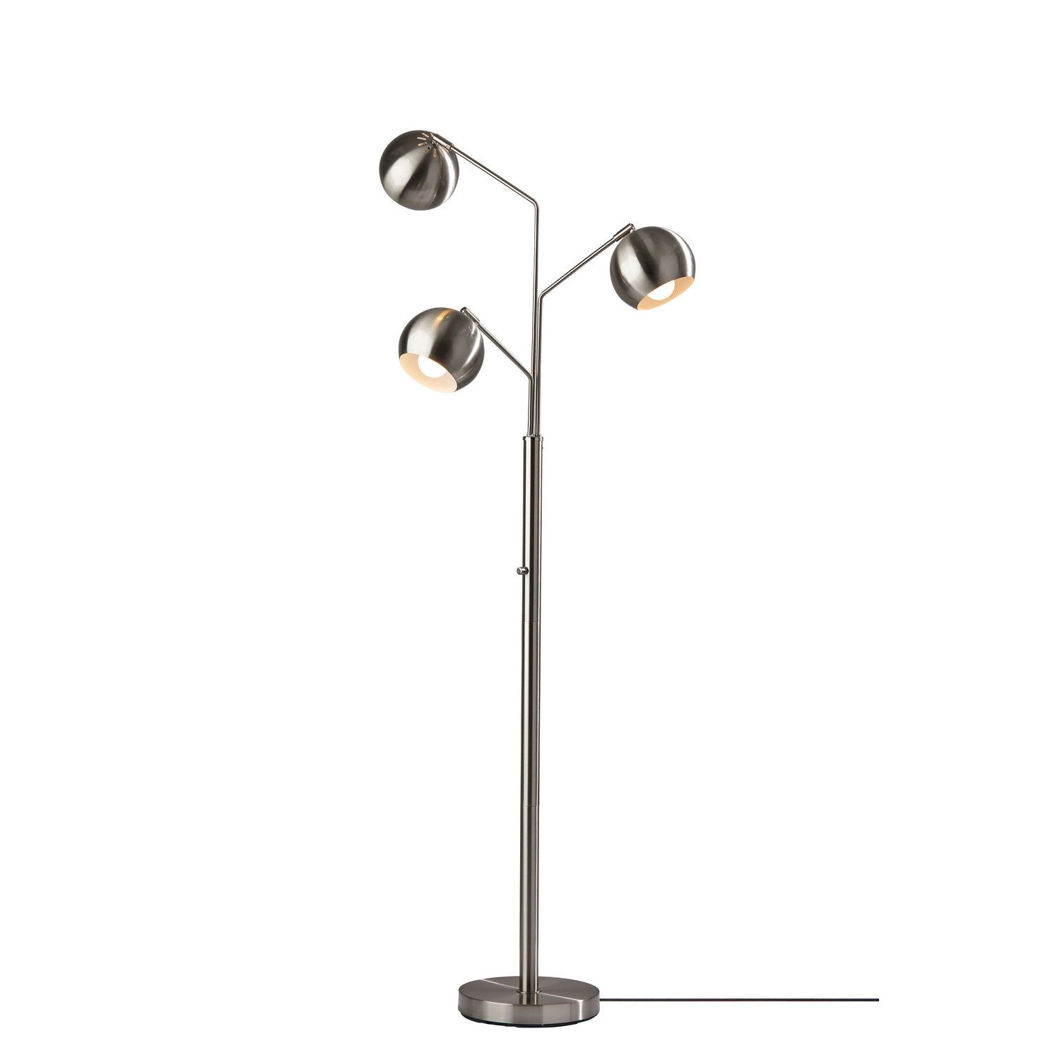 Adesso Home - 5139-22 - Three Light Tree Lamp - Emerson - Brushed Steel