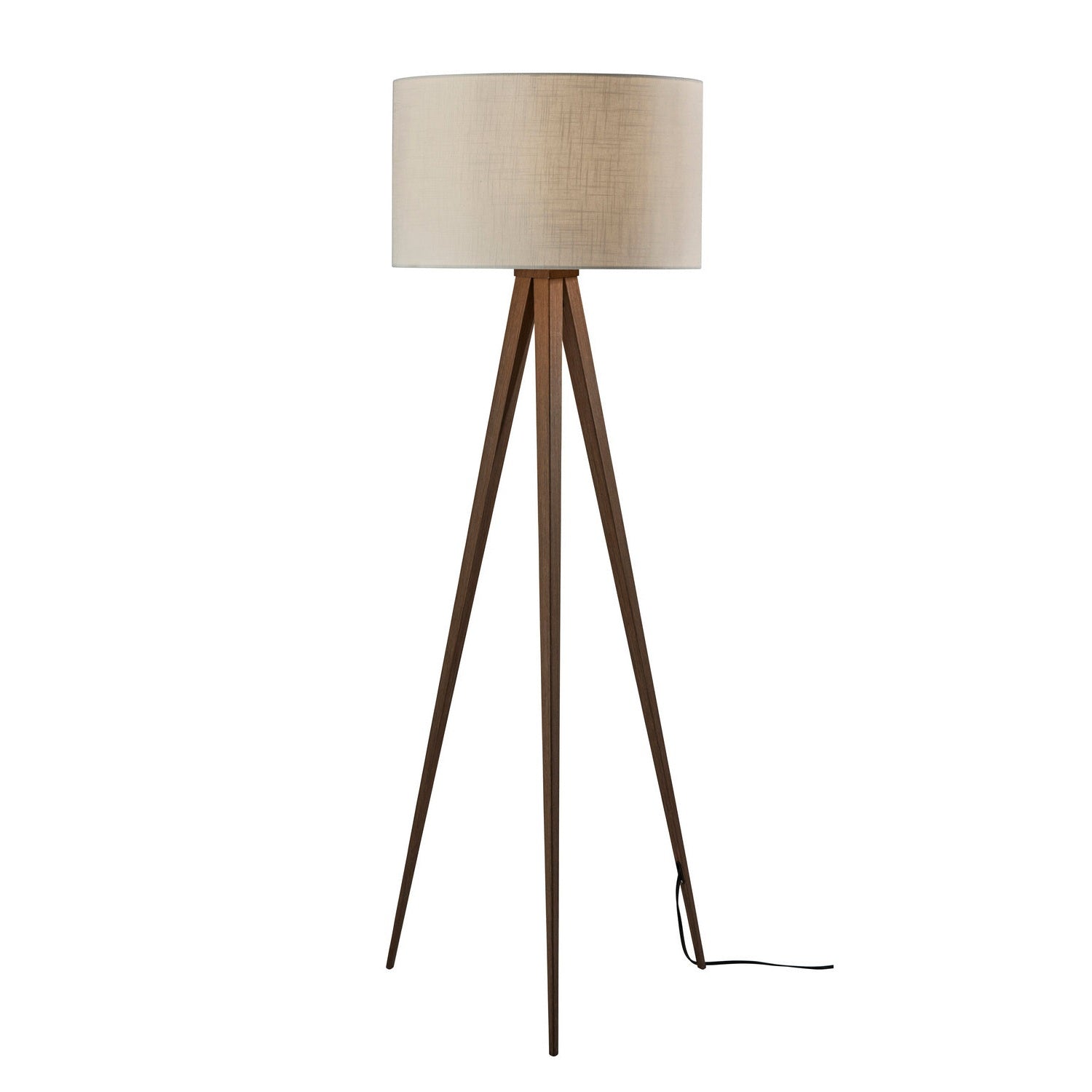 Adesso Home - 6424-15 - Floor Lamp - Director - Metal W. Rosewood Veneer