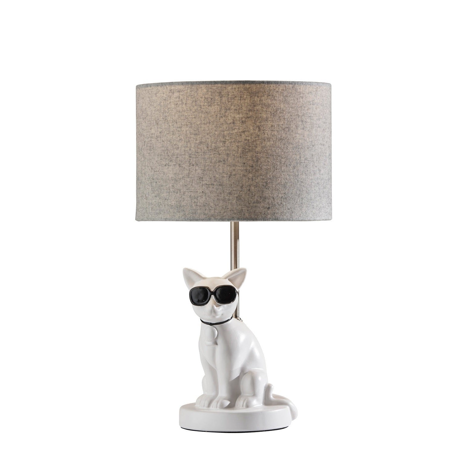 Adesso Home - SL3707-02 - Table Lamp - Sunny - White Ceramic W. Brushed Steel Neck