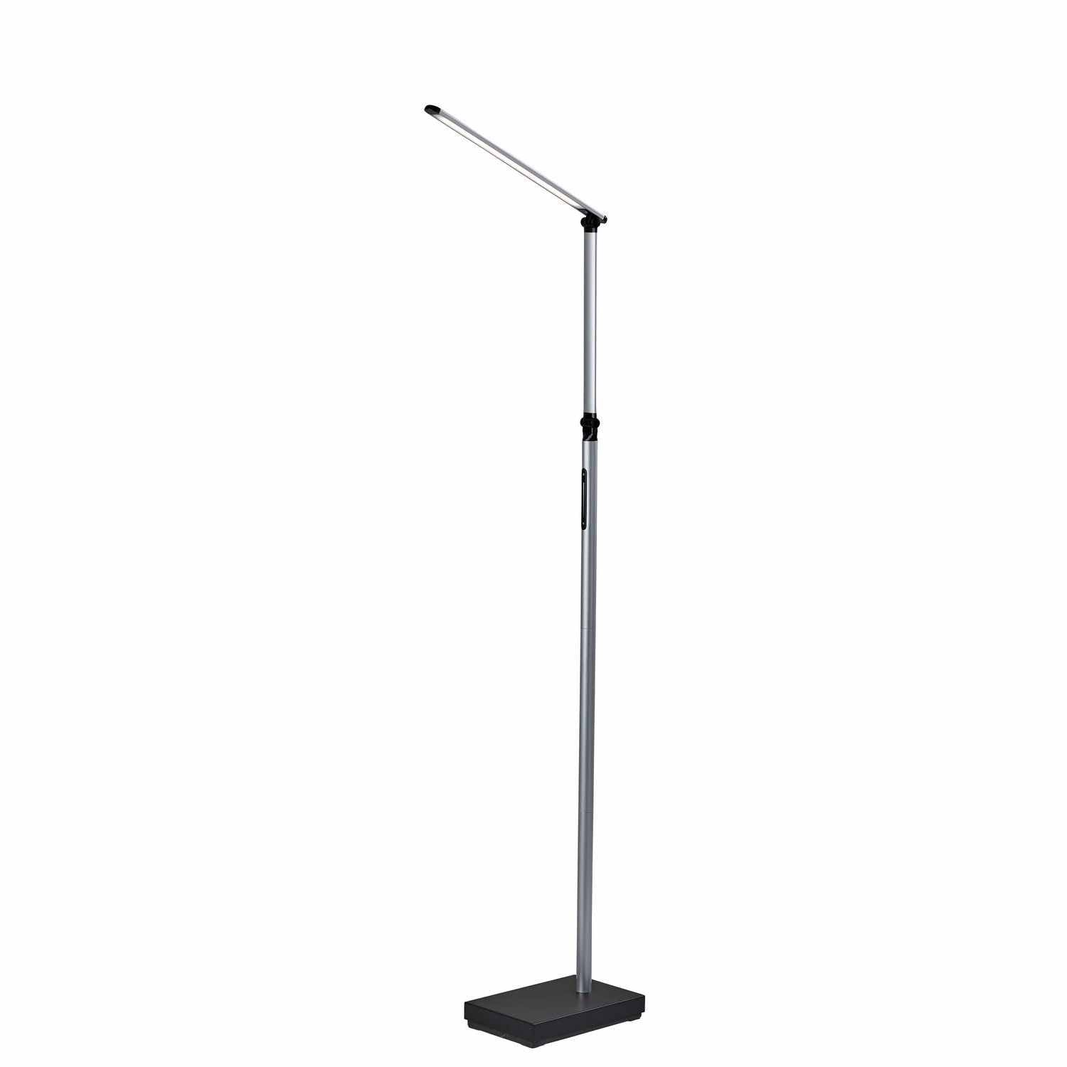 Adesso Home - SL4907-01 - LED Floor Lamp - Lennox - Black & Silver