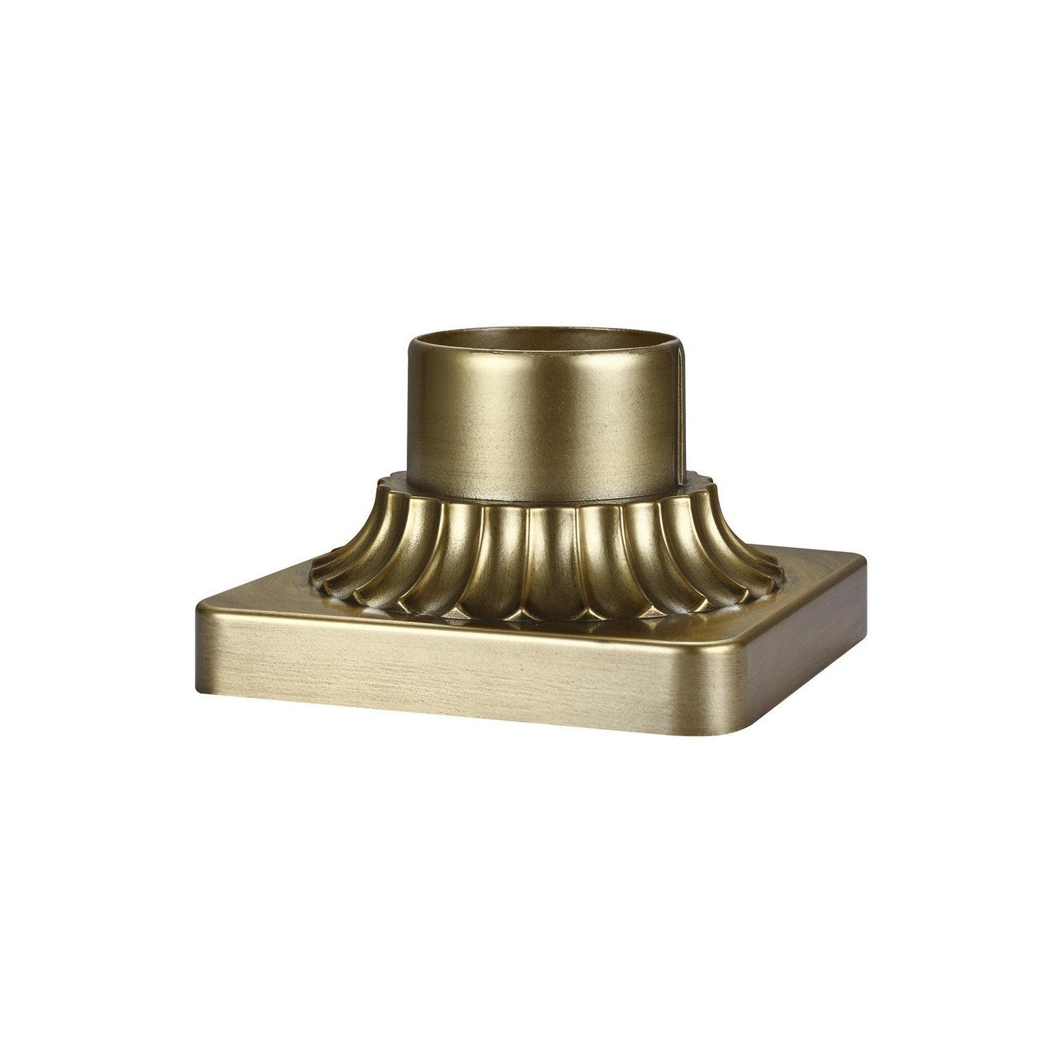 Generation Lighting - PIERMOUNT-PDB - Pier Mount Base - Outdoor Pier Mounts - Painted Distressed Brass