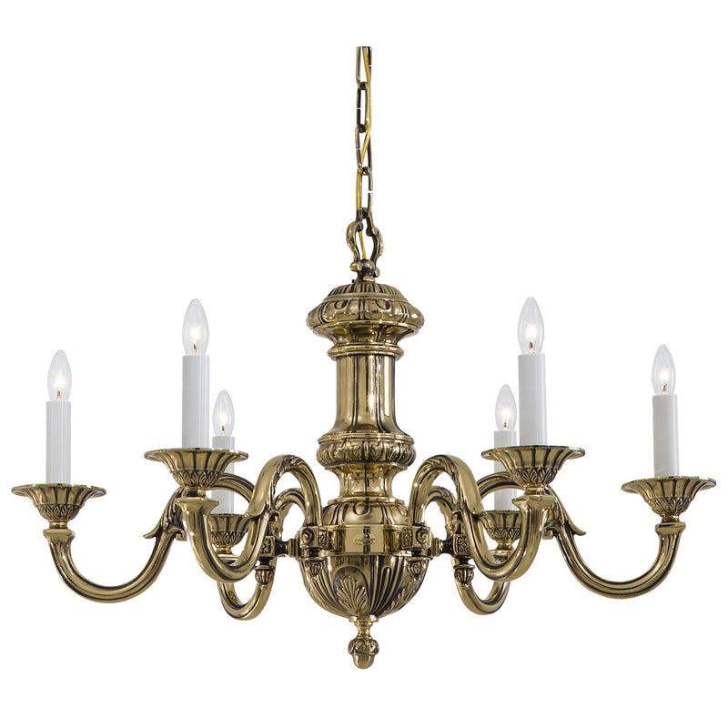 Metropolitan - N700206 - Six Light Chandelier - Metropolitan - Classic Brass