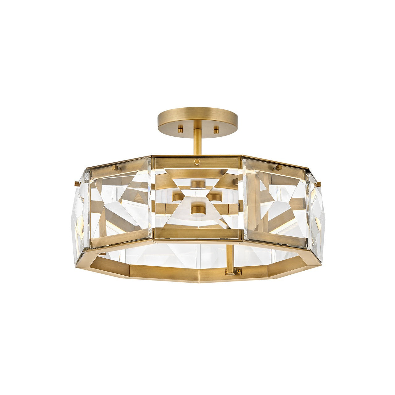 Fredrick Ramond - FR30103HBR - LED Semi-Flush Mount - Jolie - Heritage Brass