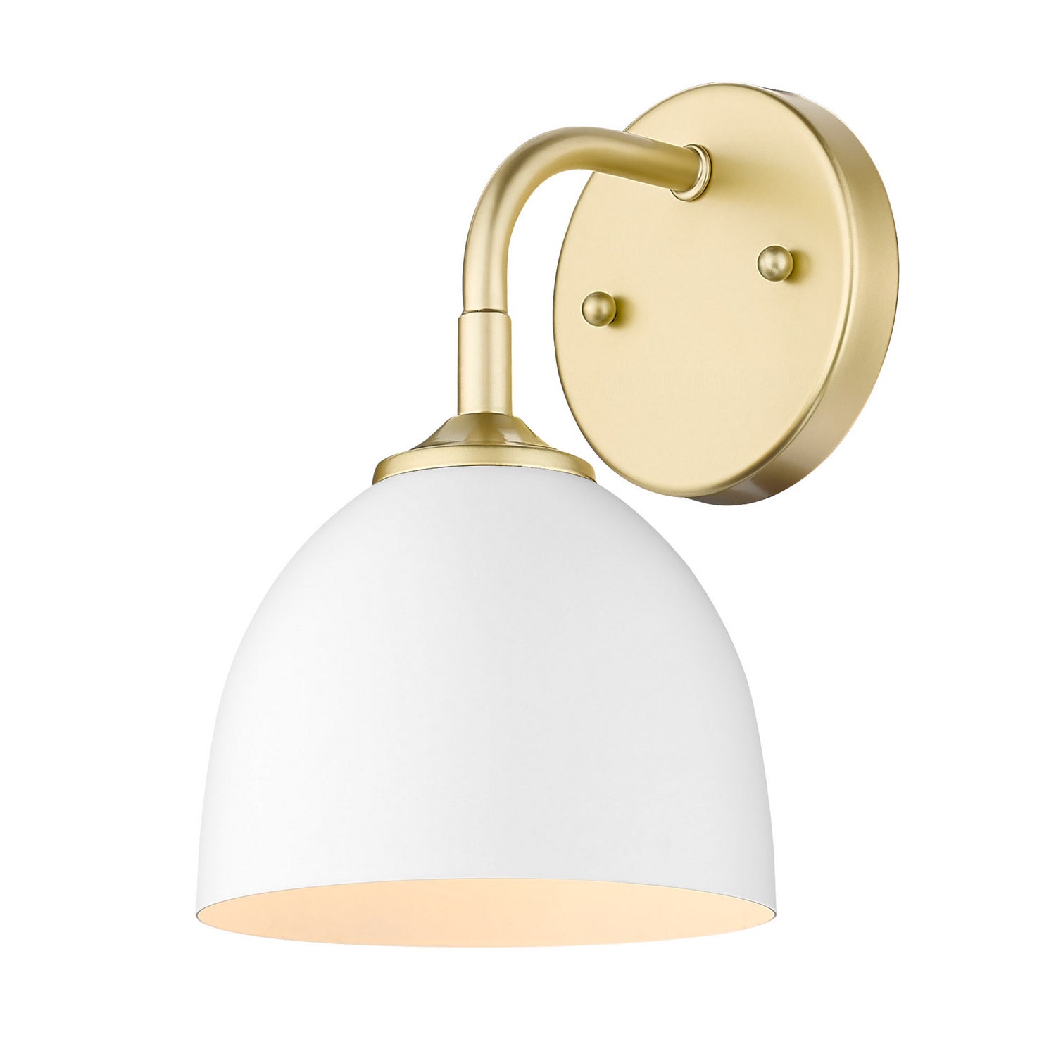 Golden - 6956-1W OG-WHT - One Light Wall Sconce - Zoey - Olympic Gold