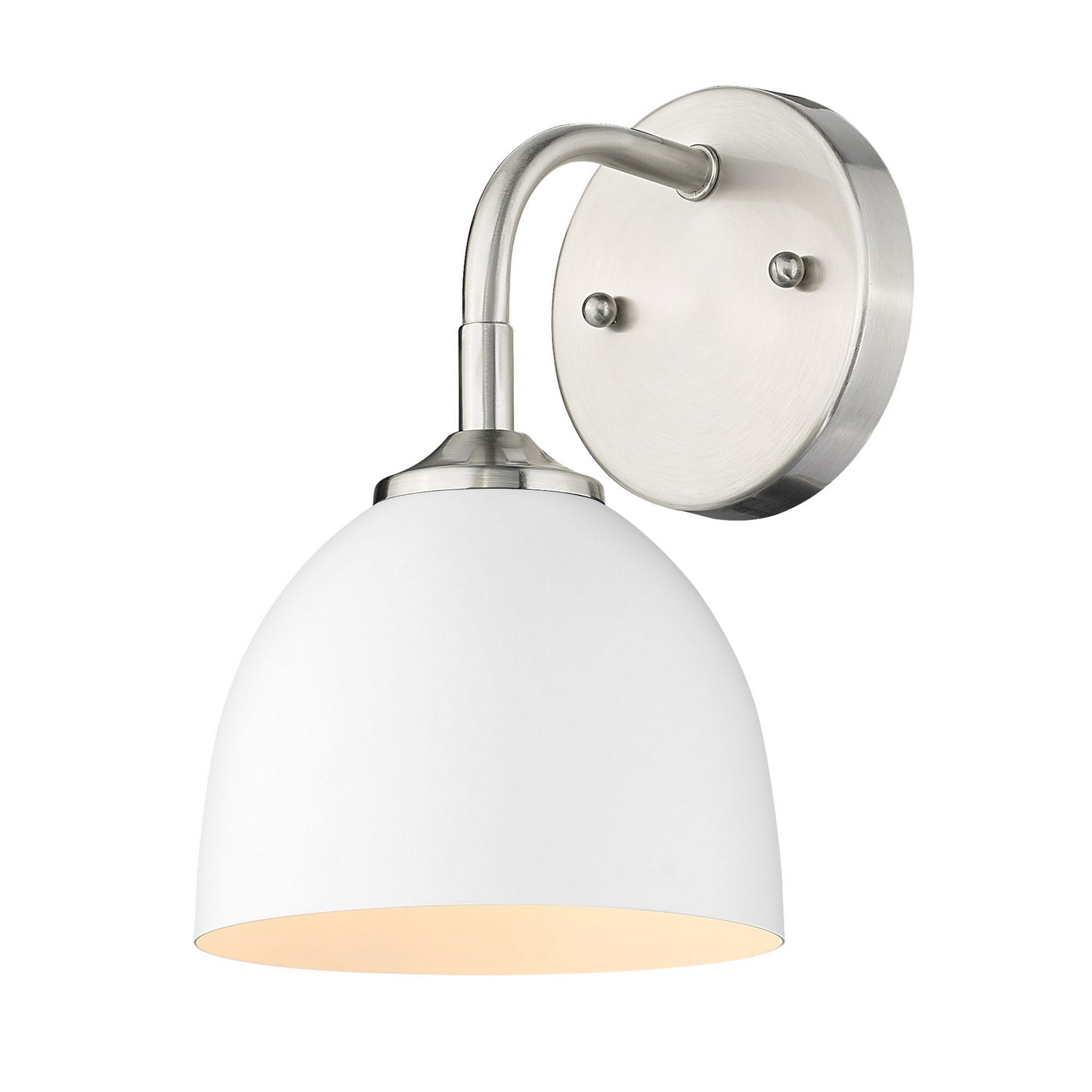 Golden - 6956-1W PW-WHT - One Light Wall Sconce - Zoey - Pewter