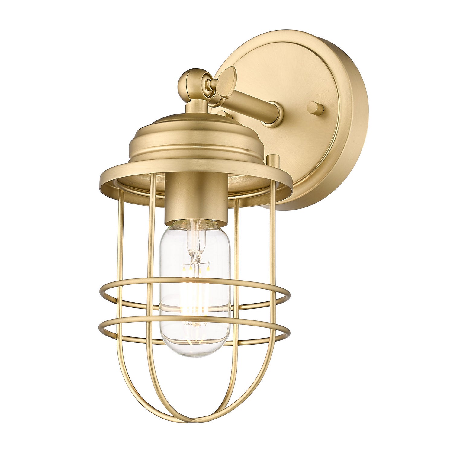 Golden - 9808-1W BCB - One Light Wall Sconce - Seaport - Brushed Champagne Bronze