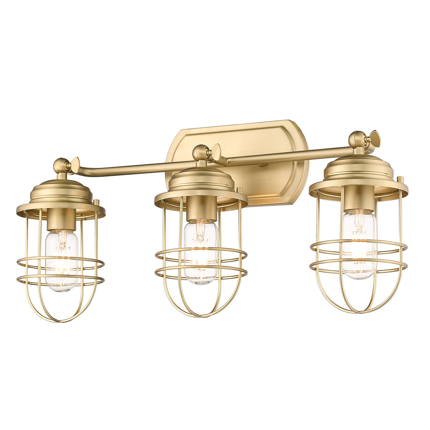 Golden - 9808-BA3 BCB - Three Light Bath Vanity - Seaport - Brushed Champagne Bronze