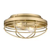 Golden - 9808-FM BCB - Two Light Flush Mount - Seaport - Brushed Champagne Bronze