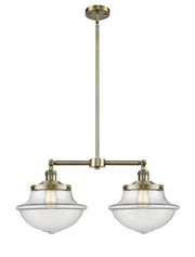 Innovations - 209-AB-G542 - Two Light Island Pendant - Franklin Restoration - Antique Brass