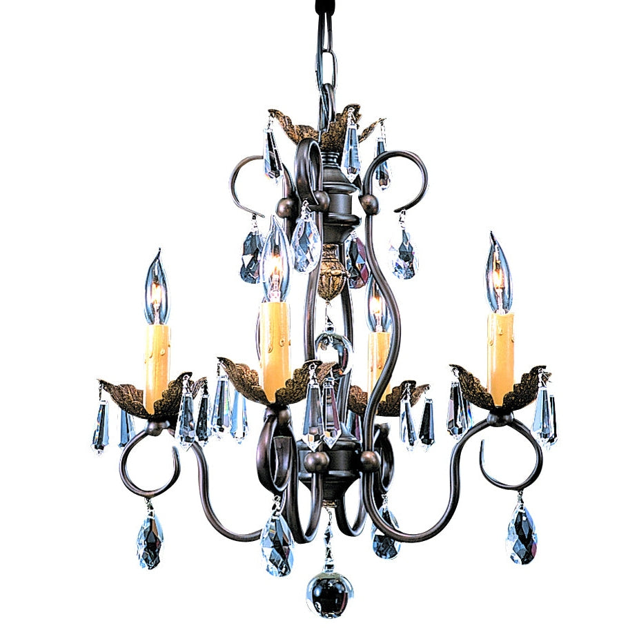 Framburg - 9904 MB - Four Light Chandelier - Liebestraum - Mahogany Bronze