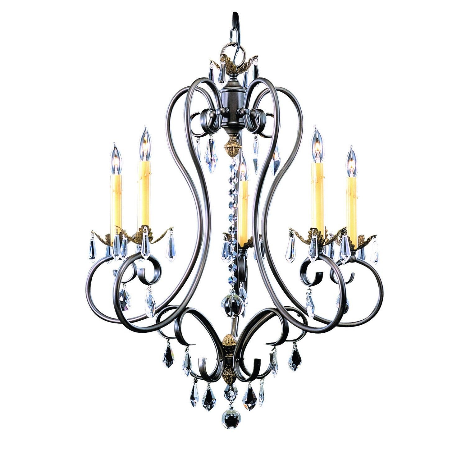 Framburg - 9905 MB - Five Light Chandelier - Liebestraum - Mahogany Bronze
