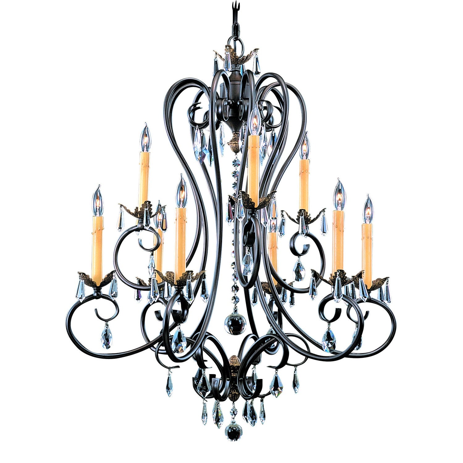 Framburg - 9909 MB - Nine Light Chandelier - Liebestraum - Mahogany Bronze