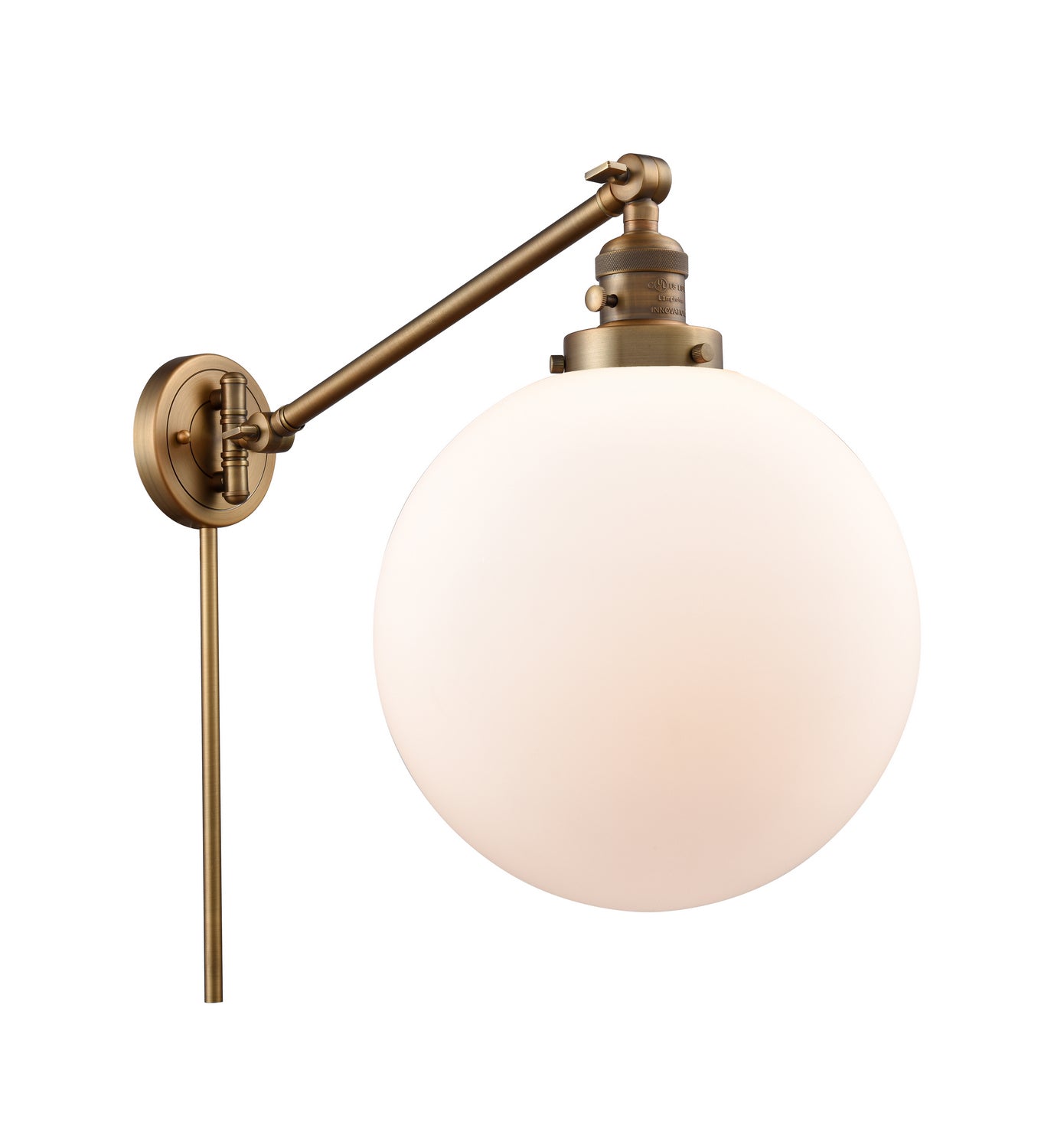 Innovations - 237-BB-G201-12 - One Light Swing Arm - Franklin Restoration - Brushed Brass