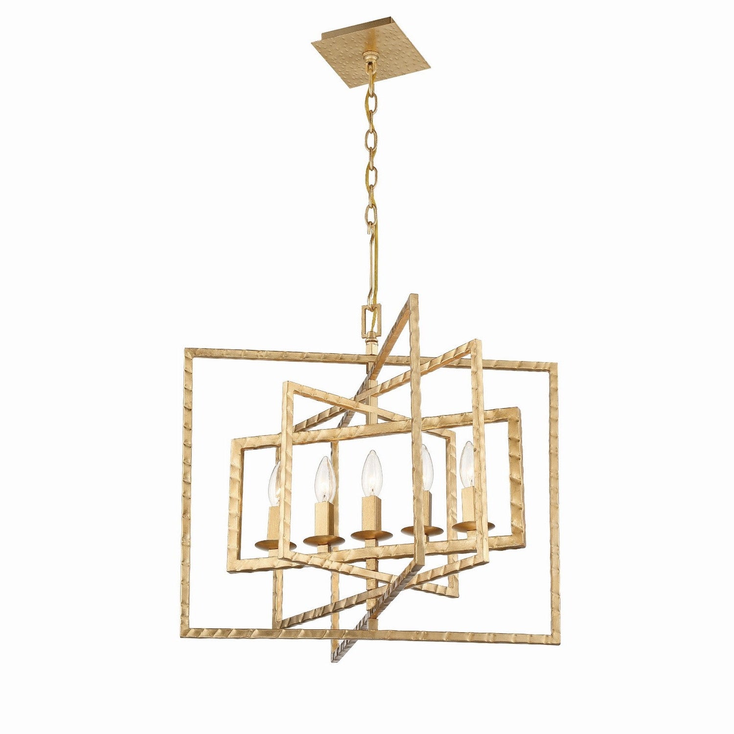 Crystorama - 336-GA - Five Light Chandelier - Capri - Antique Gold