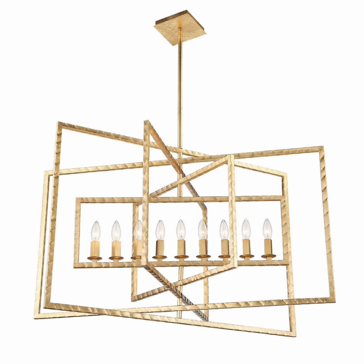 Crystorama - 337-GA - Nine Light Chandelier - Capri - Antique Gold