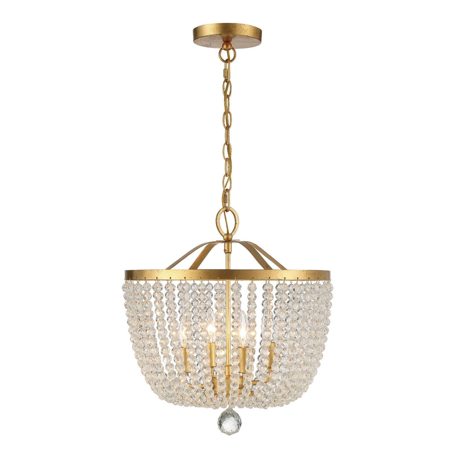 Crystorama - 604-GA - Four Light Chandelier - Rylee - Antique Gold