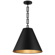 Crystorama - 8687-MK-GA - Three Light Chandelier - Alston - Matte Black + Antique Gold