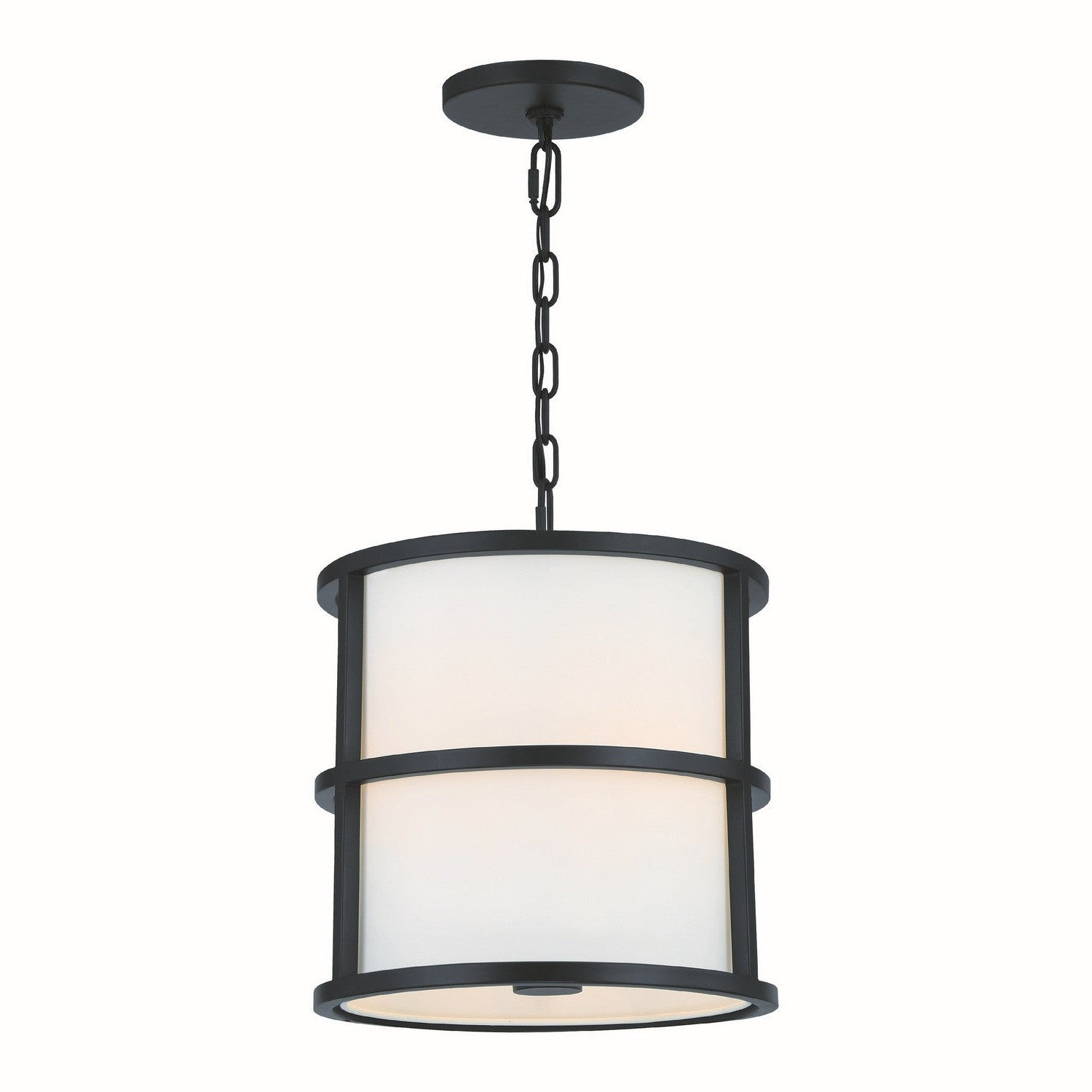 Crystorama - 9593-MK - Three Light Pendant - Hulton - Matte Black
