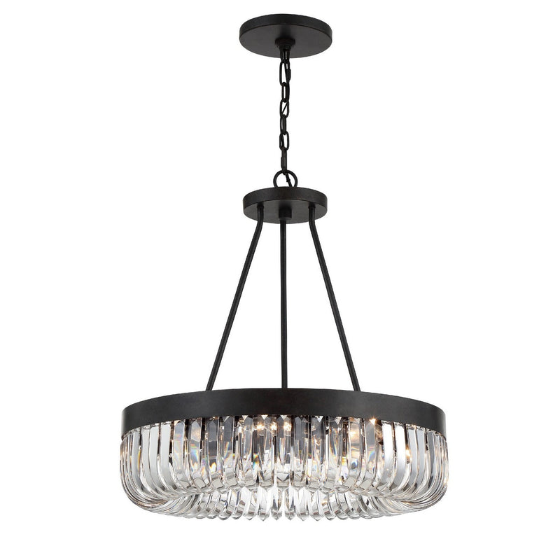 Crystorama - ALI-B2008-CZ - Eight Light Chandelier - Alister - Charcoal Bronze