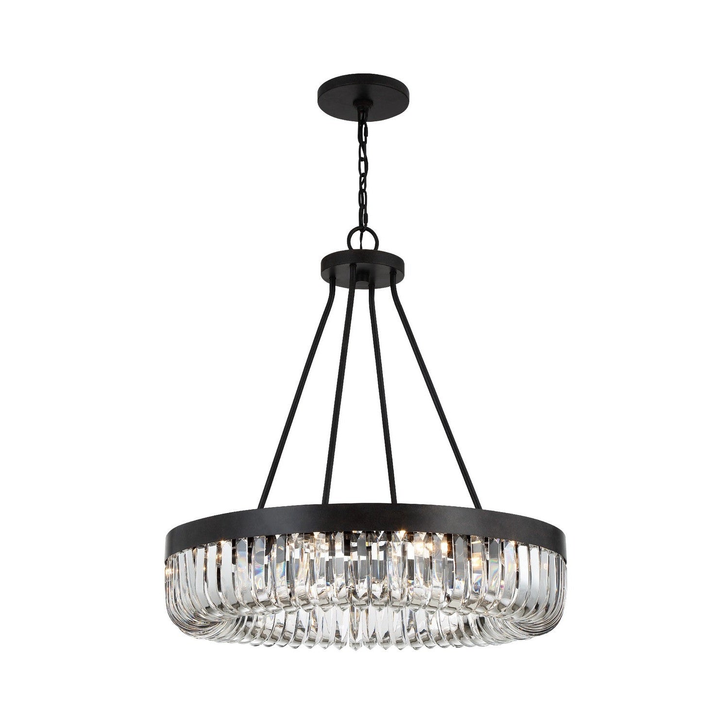 Crystorama - ALI-B2010-CZ - Ten Light Chandelier - Alister - Charcoal Bronze