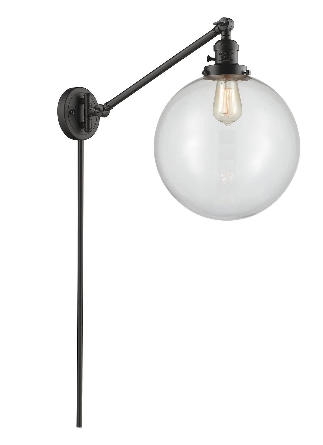 Innovations - 237-OB-G202-12 - One Light Swing Arm - Franklin Restoration - Oil Rubbed Bronze