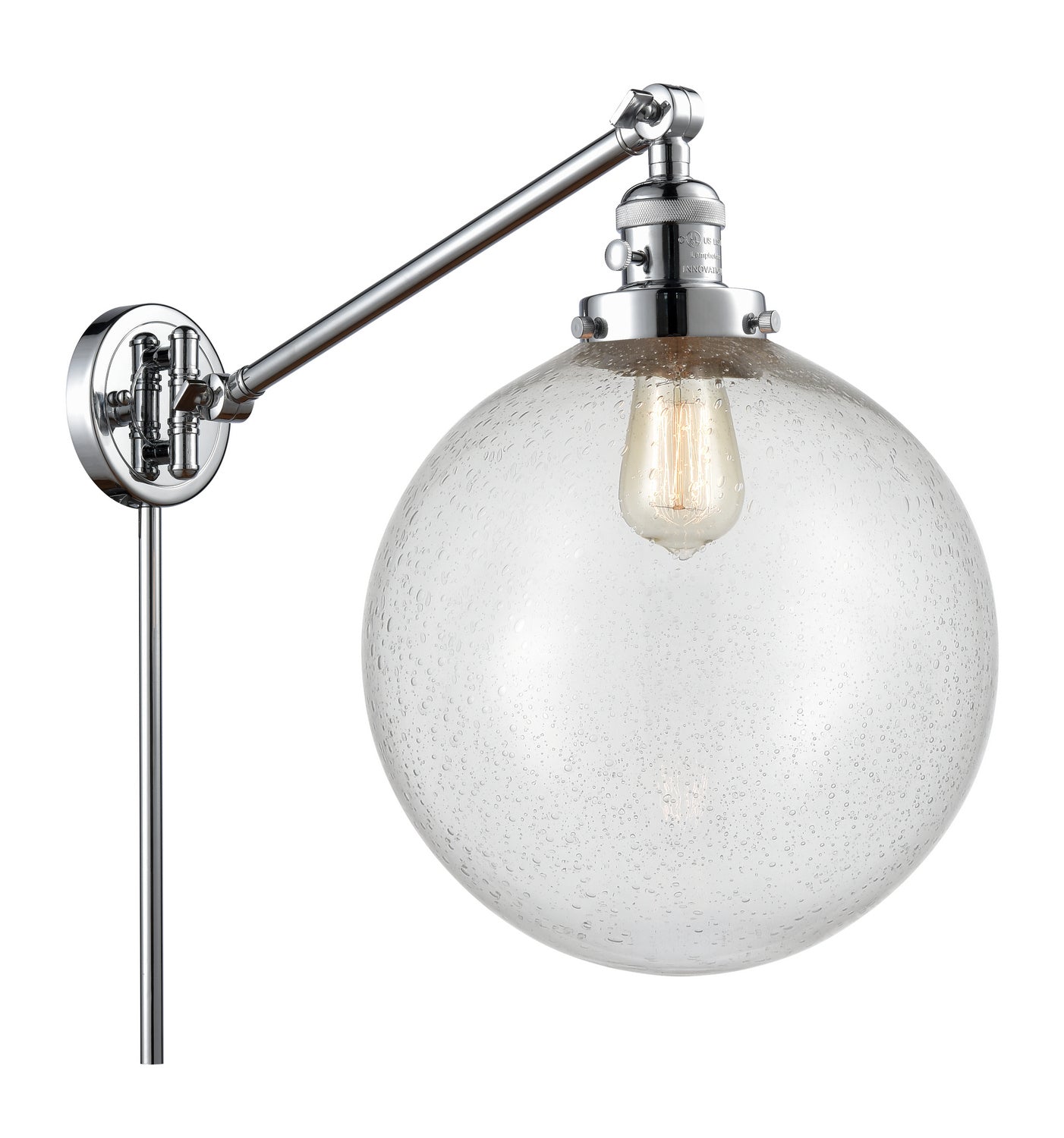 Innovations - 237-PC-G204-12 - One Light Swing Arm - Franklin Restoration - Polished Chrome