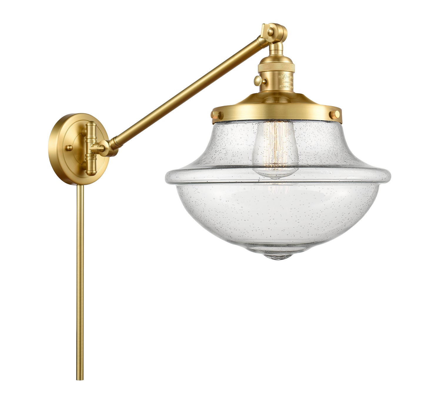 Innovations - 237-SG-G544 - One Light Swing Arm - Franklin Restoration - Satin Gold
