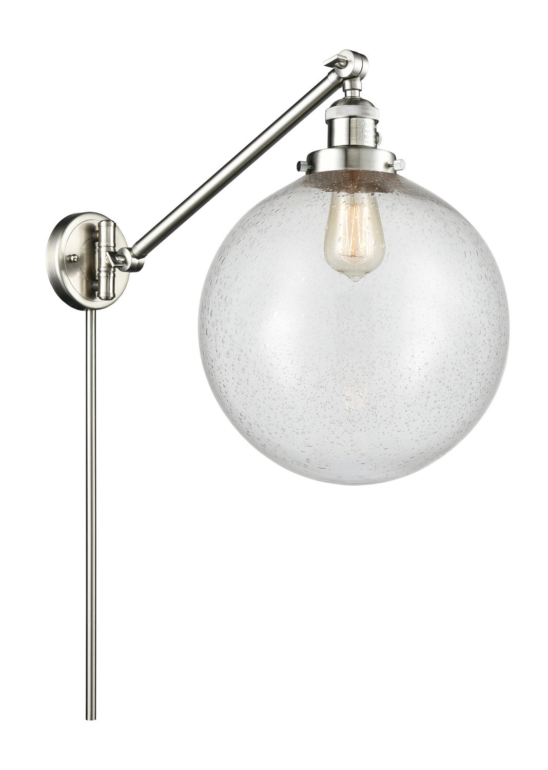 Innovations - 237-SN-G204-12 - One Light Swing Arm - Franklin Restoration - Brushed Satin Nickel