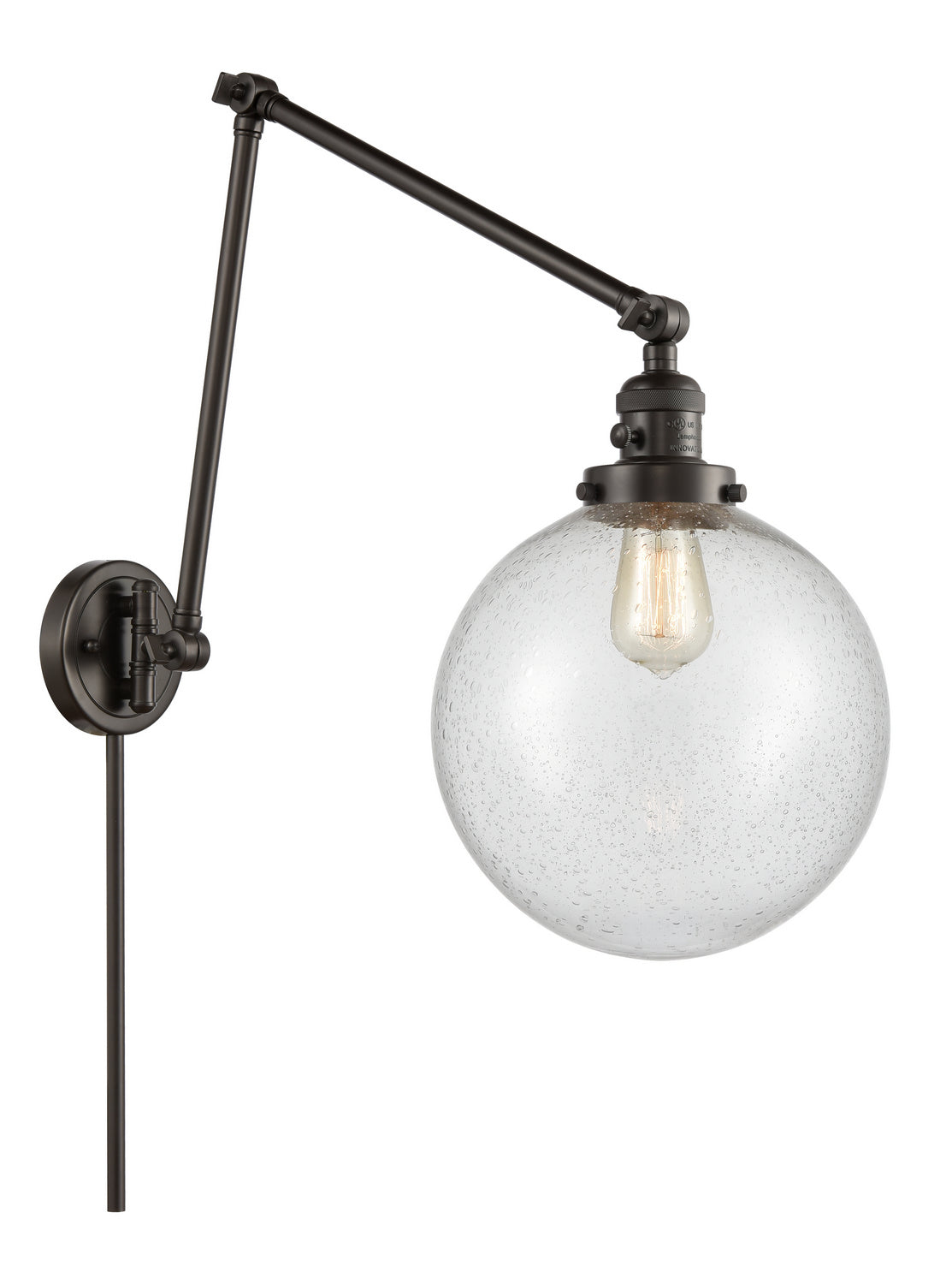 Innovations - 238-OB-G204-10 - One Light Swing Arm - Franklin Restoration - Oil Rubbed Bronze