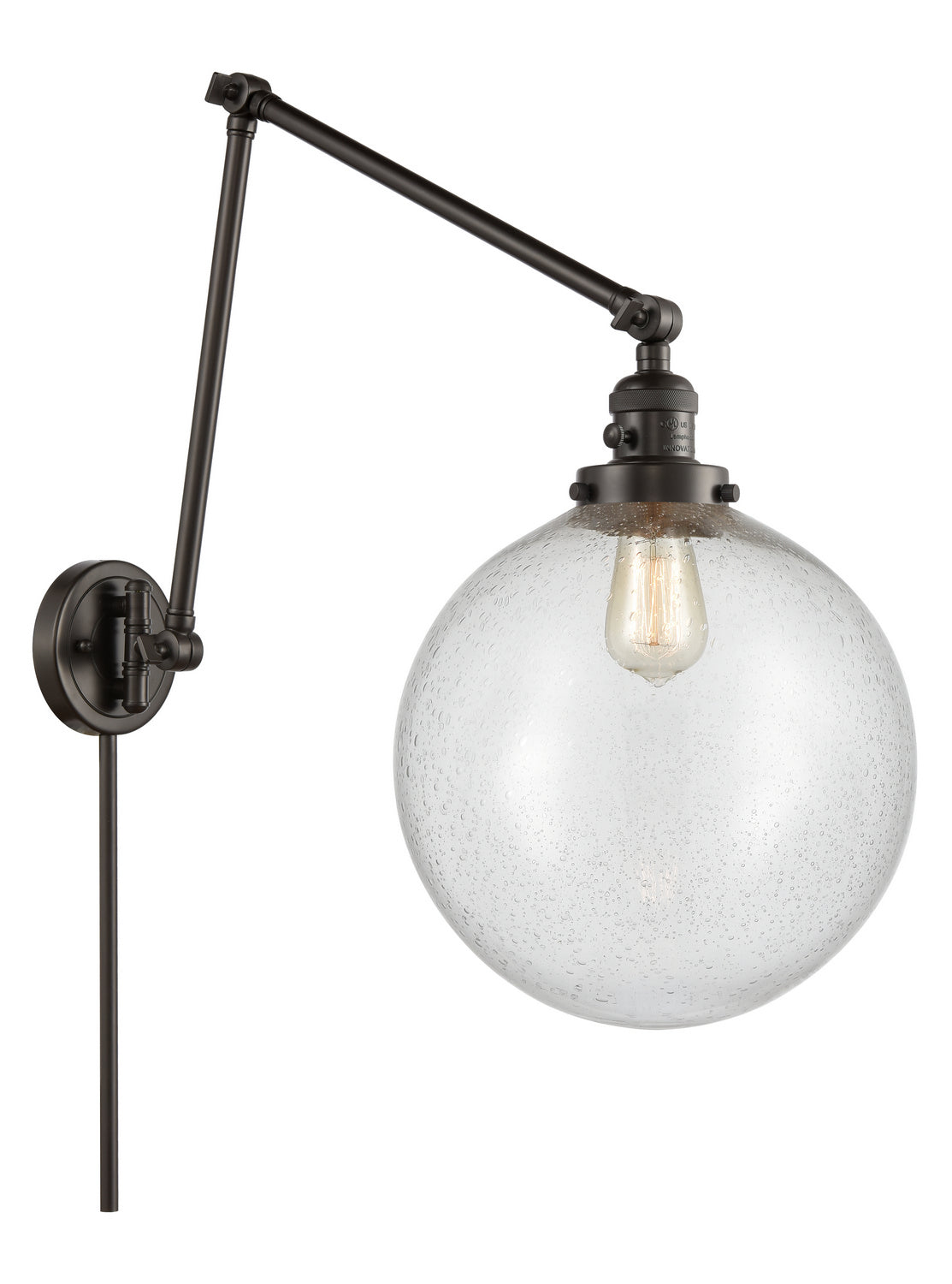 Innovations - 238-OB-G204-12 - One Light Swing Arm - Franklin Restoration - Oil Rubbed Bronze