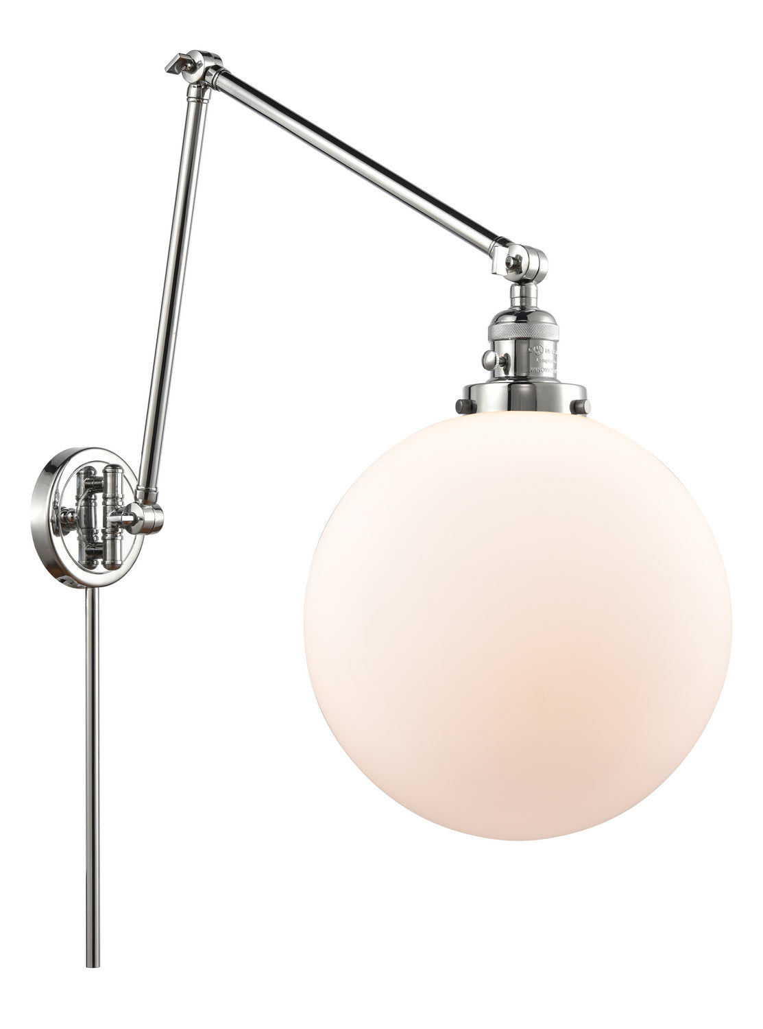 Innovations - 238-PC-G201-12 - One Light Swing Arm - Franklin Restoration - Polished Chrome