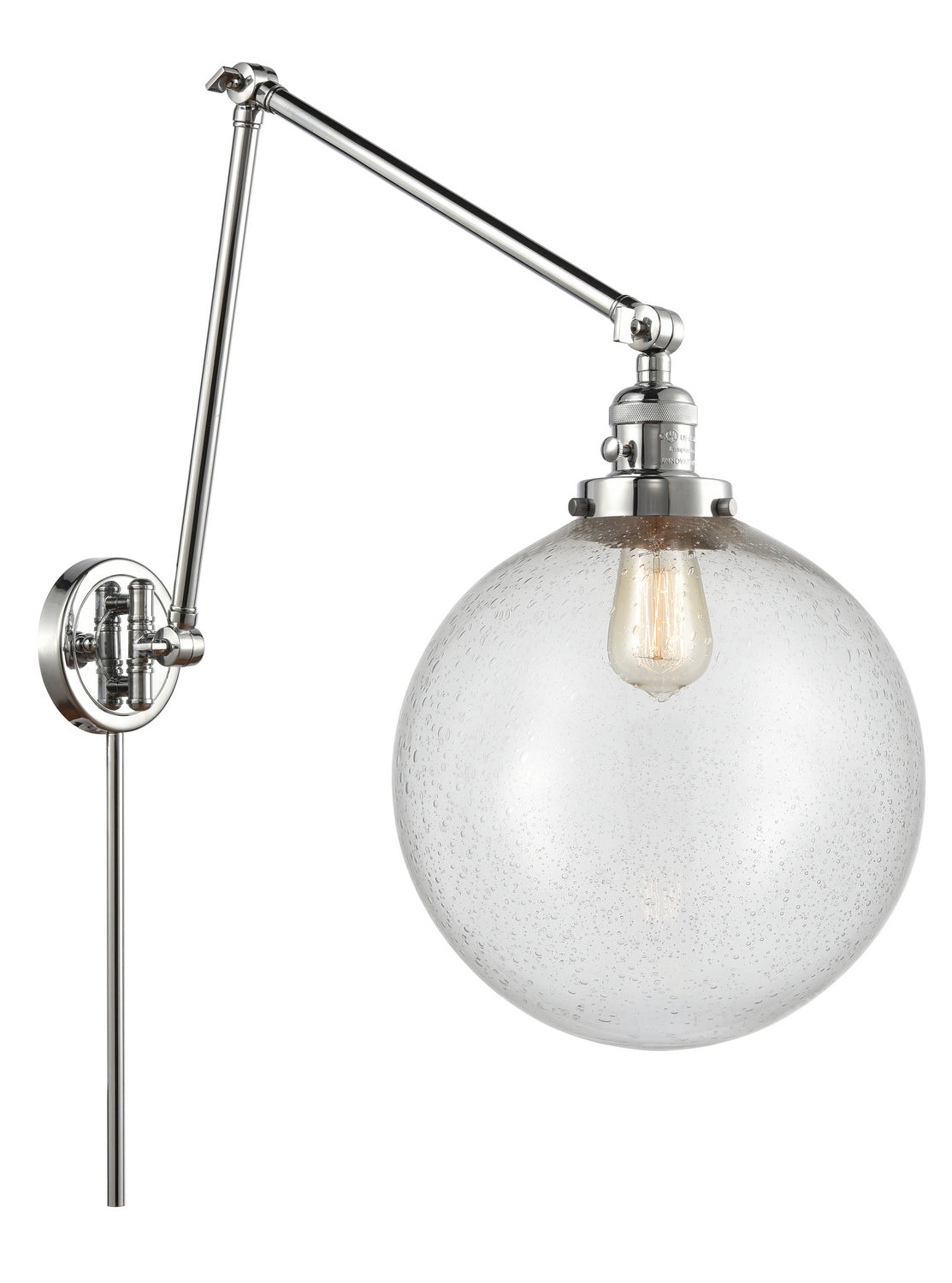 Innovations - 238-PC-G204-12 - One Light Swing Arm - Franklin Restoration - Polished Chrome