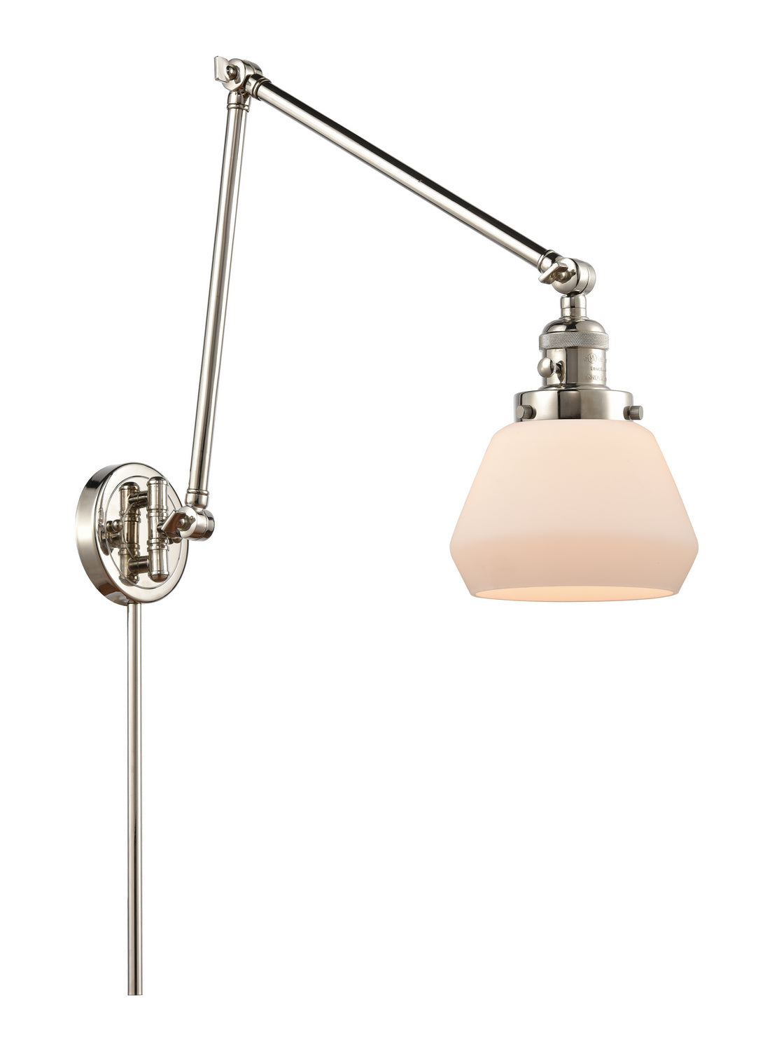 Innovations - 238-PN-G171 - One Light Swing Arm - Franklin Restoration - Polished Nickel