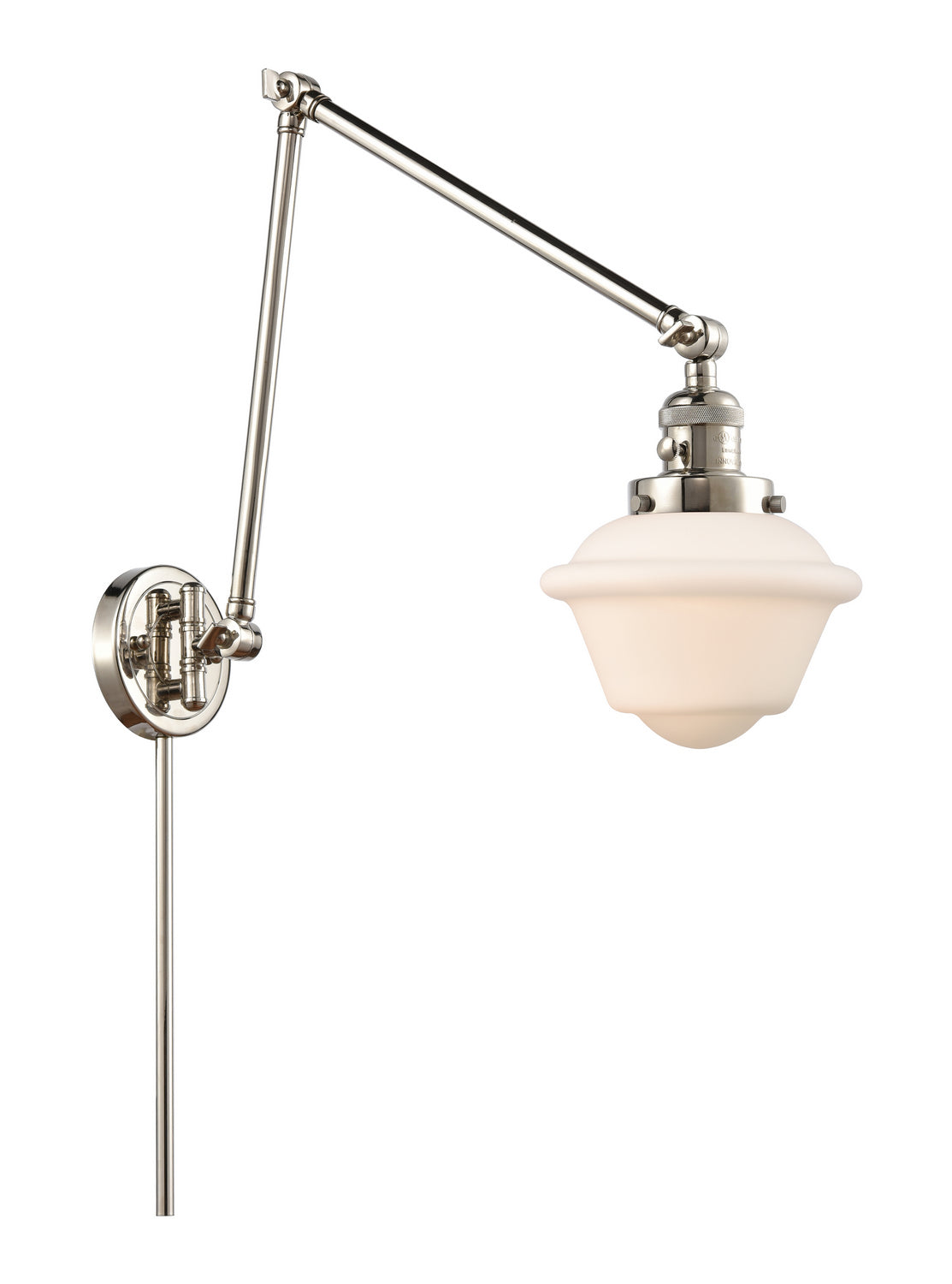 Innovations - 238-PN-G531 - One Light Swing Arm - Franklin Restoration - Polished Nickel