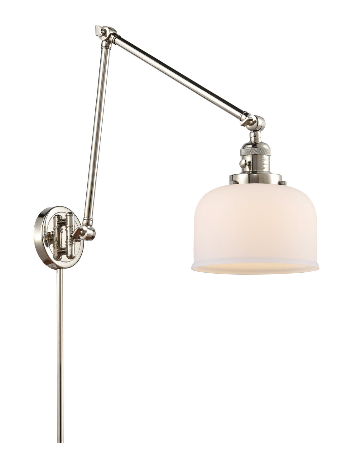 Innovations - 238-PN-G71 - One Light Swing Arm - Franklin Restoration - Polished Nickel