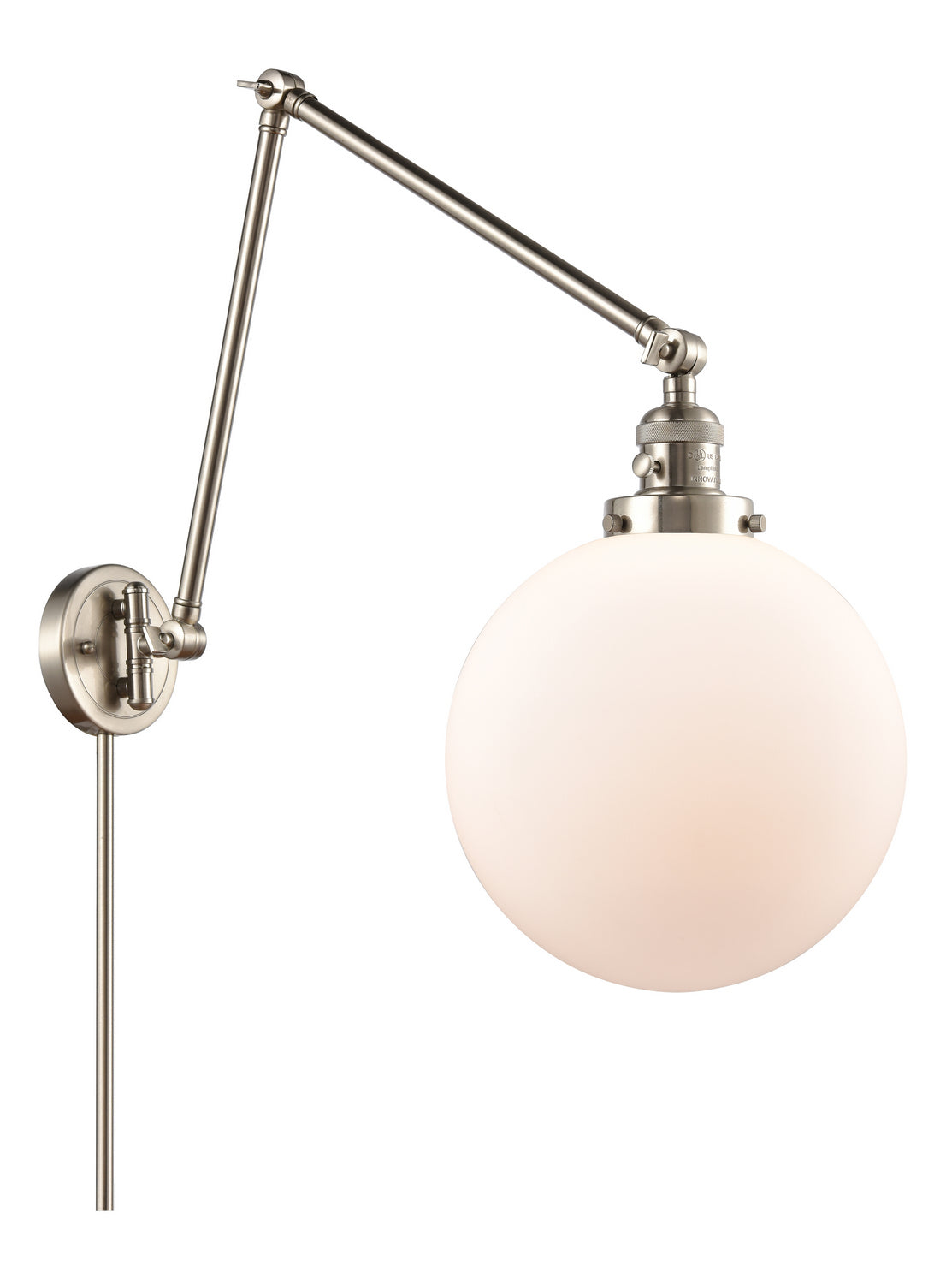 Innovations - 238-SN-G201-10 - One Light Swing Arm - Franklin Restoration - Brushed Satin Nickel