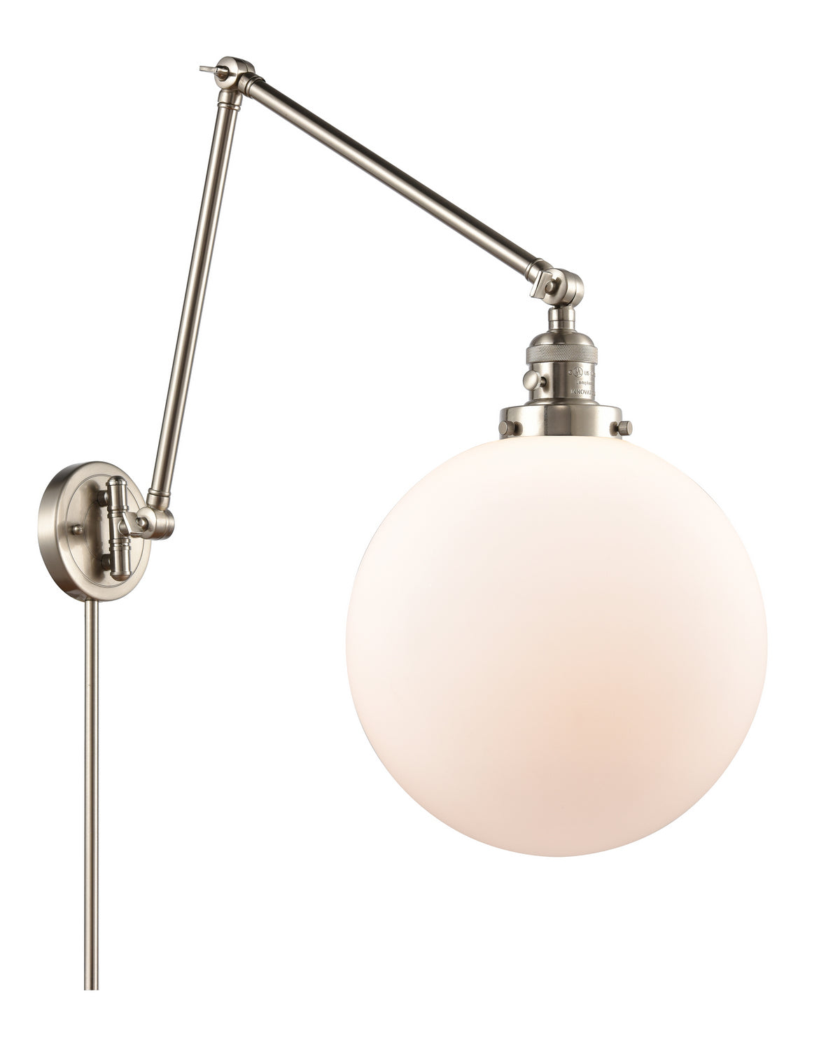Innovations - 238-SN-G201-12 - One Light Swing Arm - Franklin Restoration - Brushed Satin Nickel