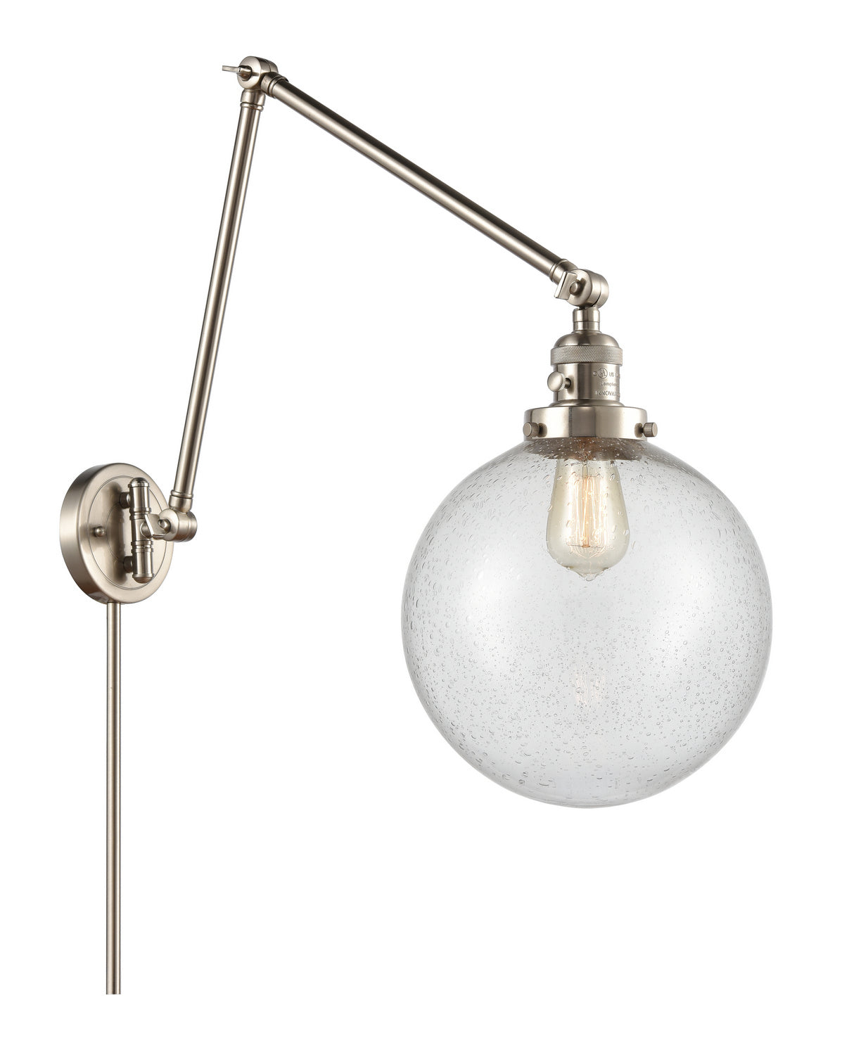 Innovations - 238-SN-G204-10 - One Light Swing Arm - Franklin Restoration - Brushed Satin Nickel