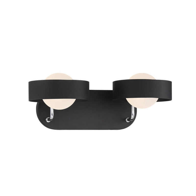 George Kovacs - P1562-729 - Two Light Bath - Lift Off - Sand Coal And Polished Nickel
