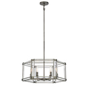Minka-Lavery - 3856-756 - Six Light Chandelier - Langen Square - Antique Nickel (Painted)