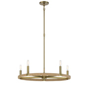 Minka-Lavery - 3865-695 - Five Light Chandelier - Windward Passage - Soft Brass