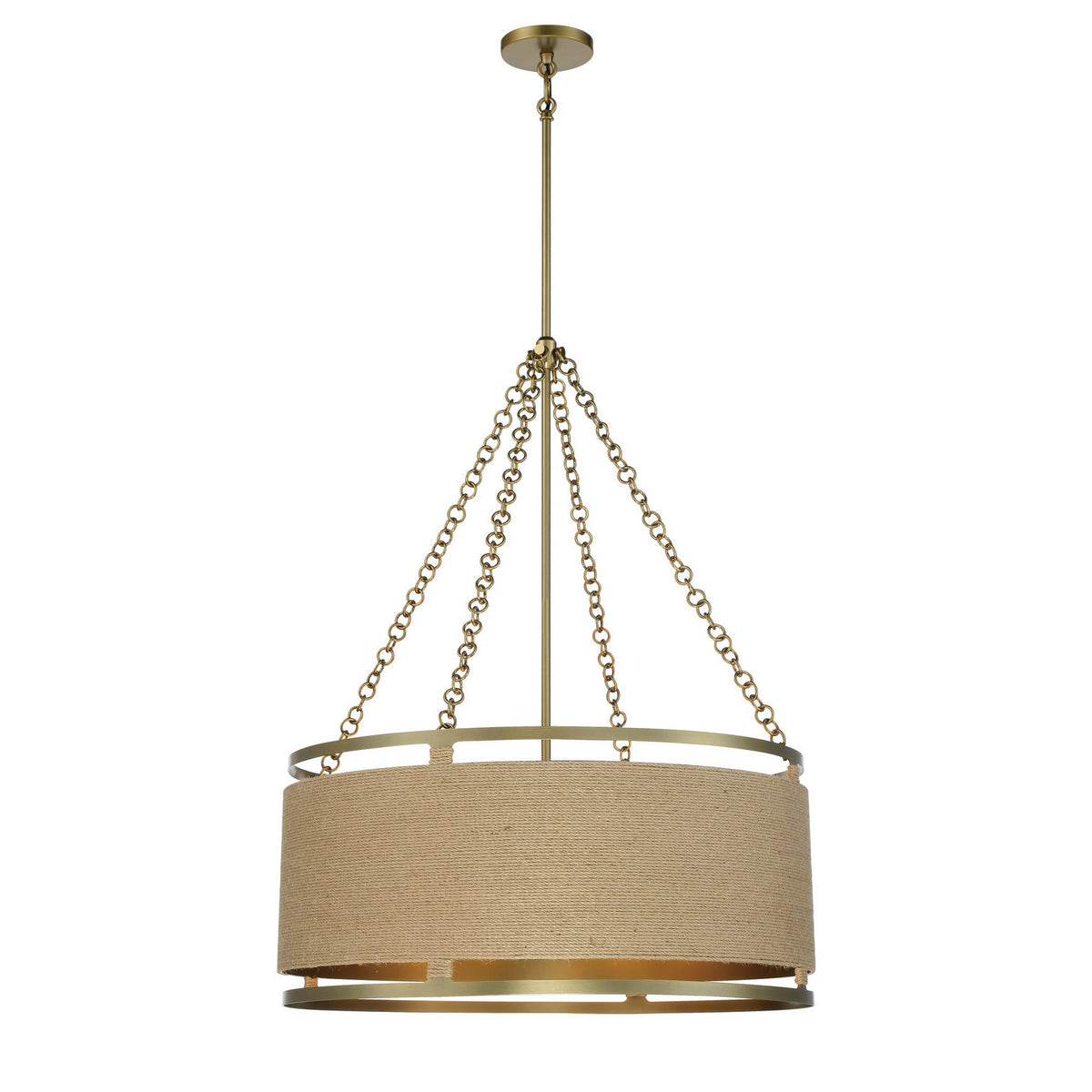 Minka-Lavery - 3866-695 - Six Light Pendant - Windward Passage - Soft Brass