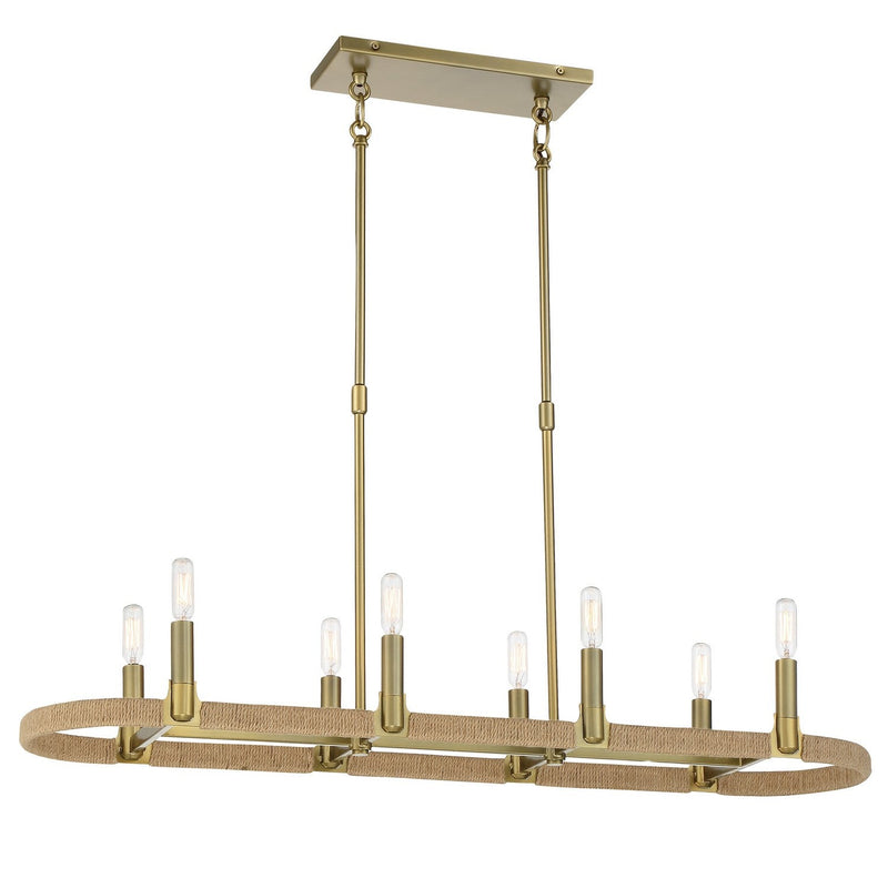 Minka-Lavery - 3868-695 - Eight Light Island Pendant - Windward Passage - Soft Brass