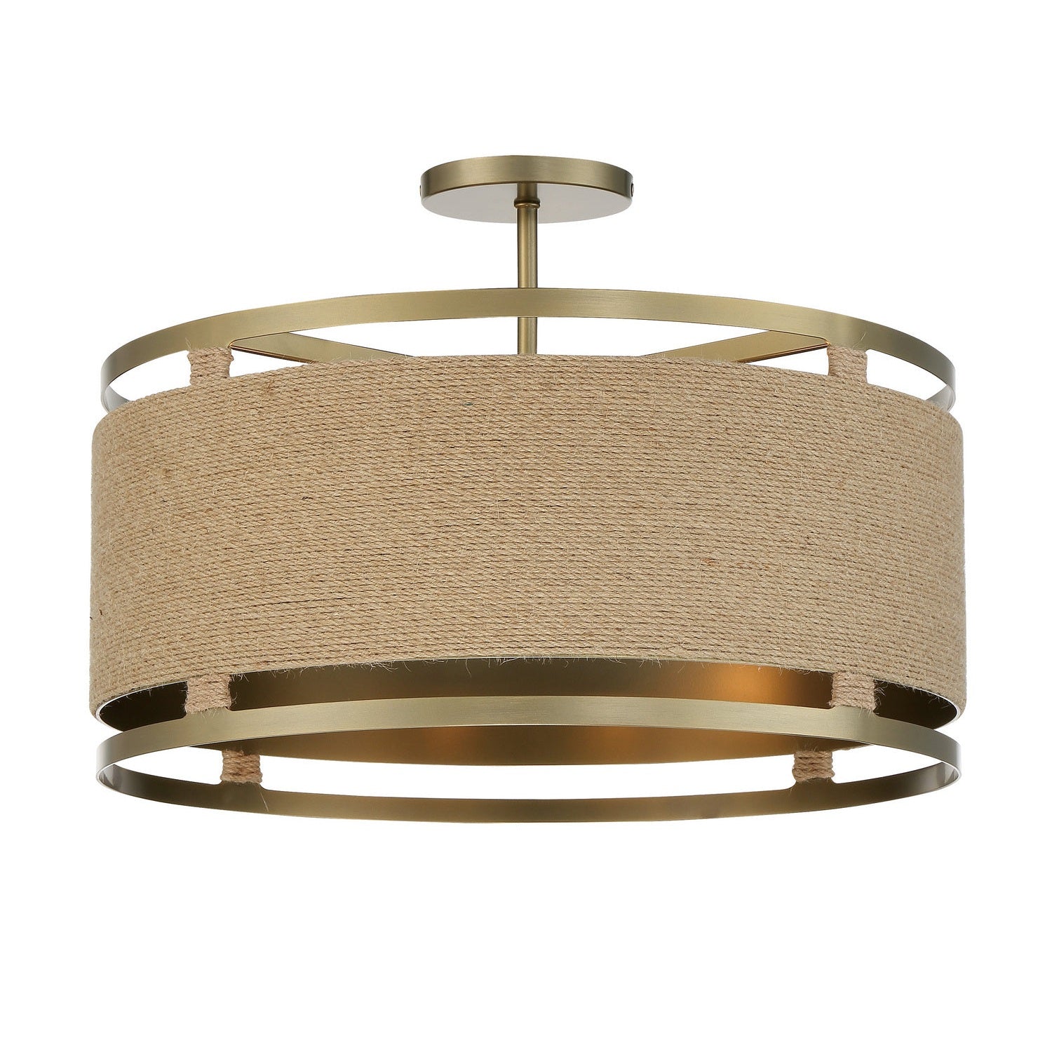 Minka-Lavery - 3869-695 - Four Light Semi Flush Mount - Windward Passage - Soft Brass