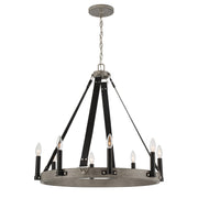 Minka-Lavery - 3878-693 - Eight Light Chandelier - Rawson Ridge - Aged Silverwood And Coal