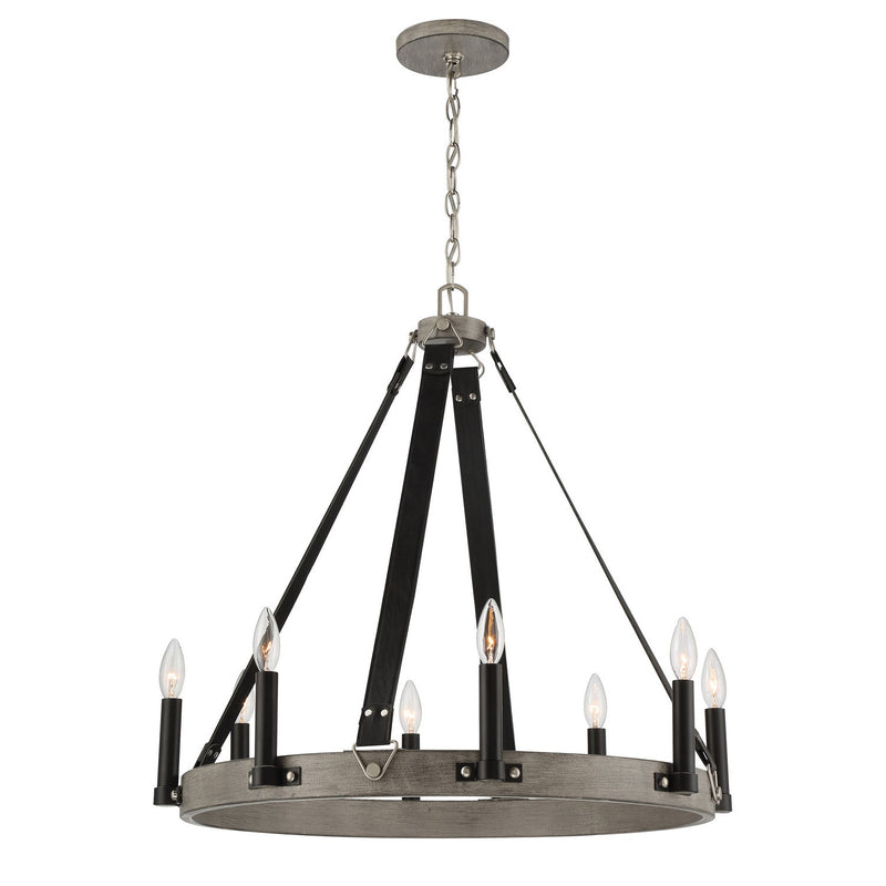 Minka-Lavery - 3878-693 - Eight Light Chandelier - Rawson Ridge - Aged Silverwood And Coal