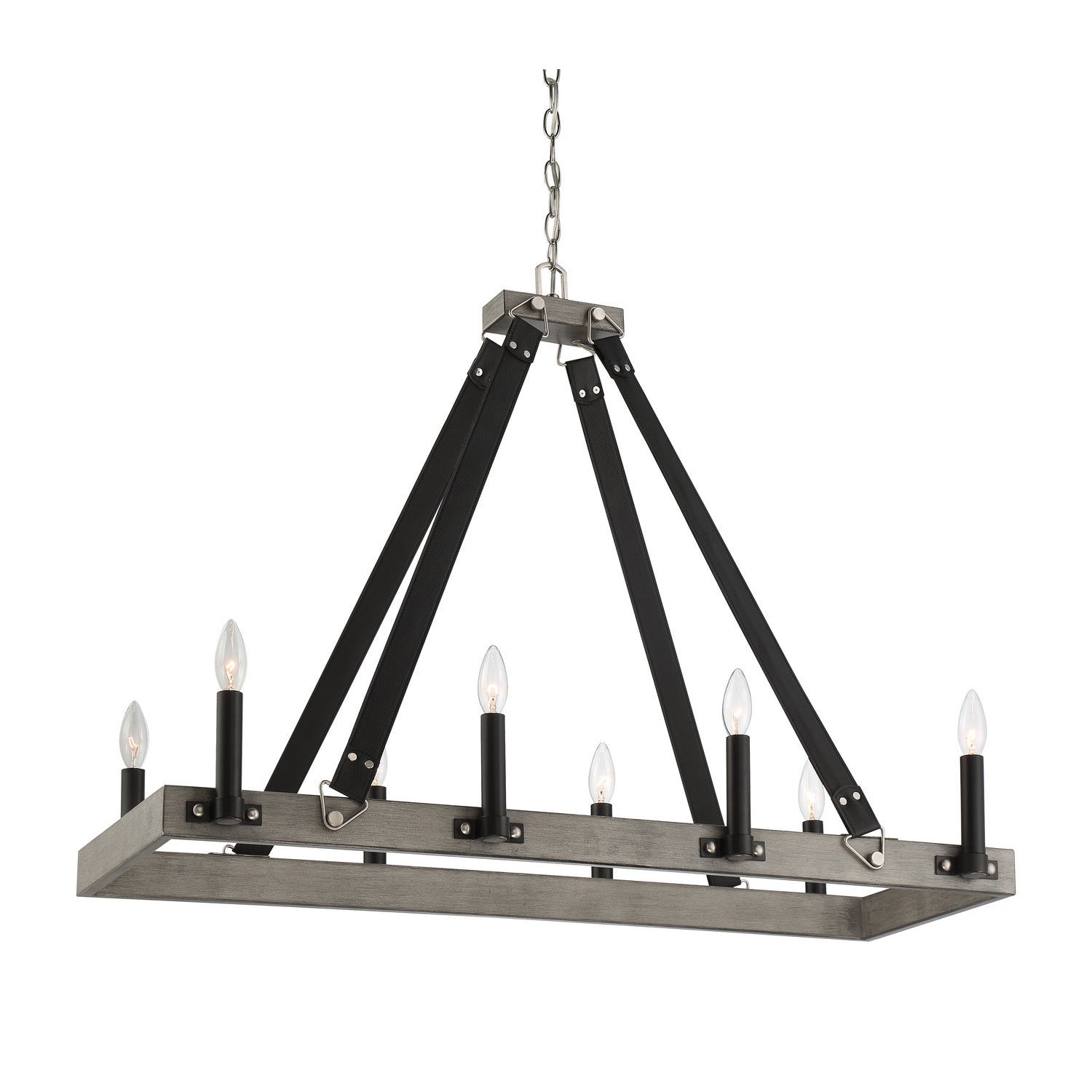 Minka-Lavery - 3879-693 - Eight Light Island Pendant - Rawson Ridge - Aged Silverwood And Coal