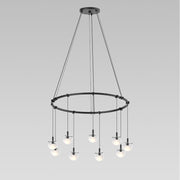 Sonneman - S1E24K-JC06XX18-CL03 - Nine Light Pendant - Suspenders - Satin Black